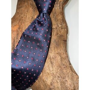 TIFFANY & CO. Men's 100% Silk Necktie ITALY Luxury Designer Blue Geometric